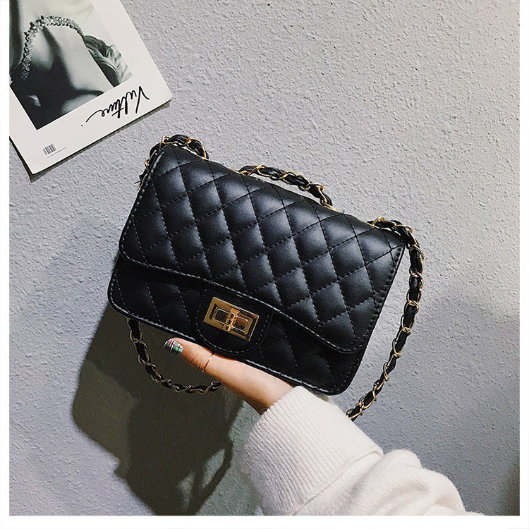 Quilted Chain Small Square Crossbody Shoulder Bag
