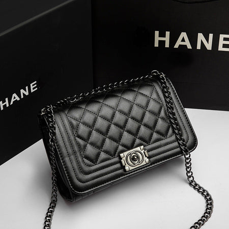 White Diamond Chain Small Square Crossbody Shoulder Bag