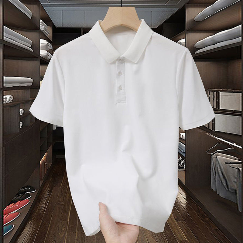 Men's Heavyweight Slim Fit Short Sleeve Casual Polo T-Shirt