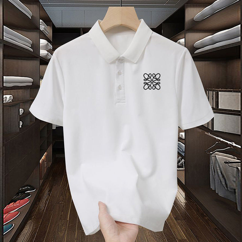 Men's Summer Cool Ice Silk Loose Loungewear Suit – detail view