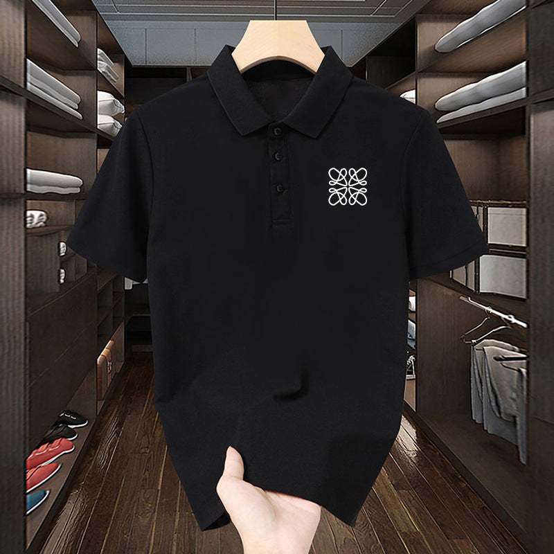 Men's Geometric Print Slim Fit Short Sleeve Polo T-Shirt