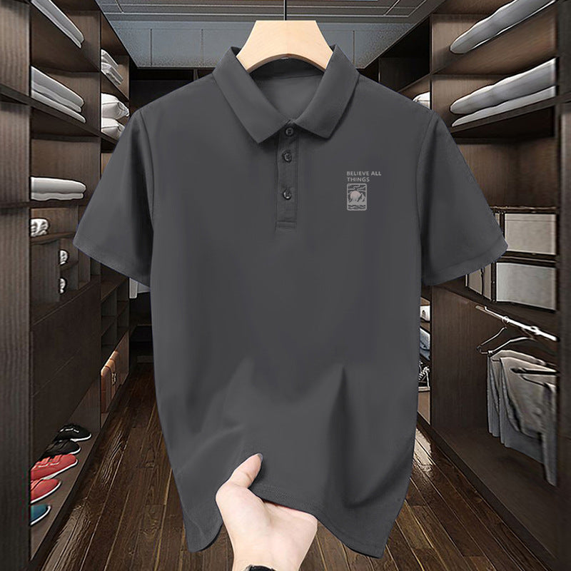 Men's Summer Cool Ice Silk Loose Loungewear Suit – side view
