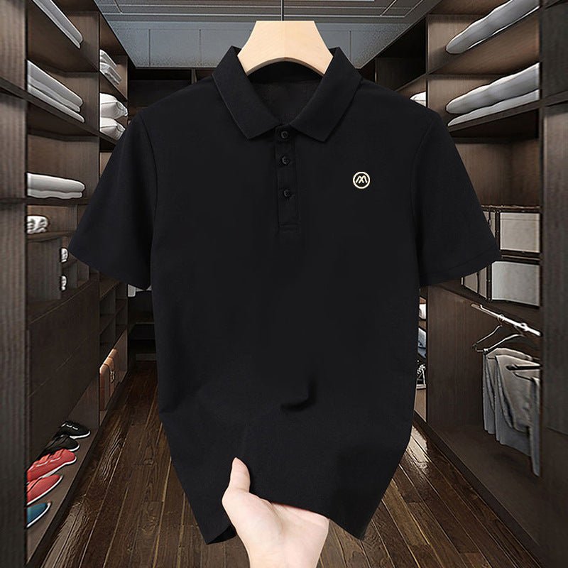 Men's Cartoon Print Slim Fit Short Sleeve Polo T-Shirt Summer