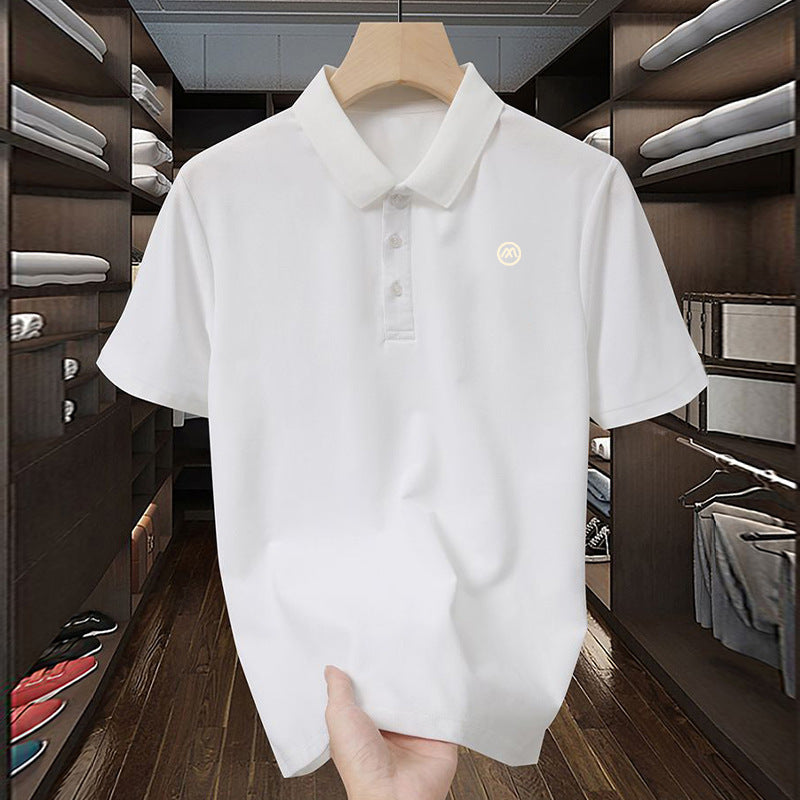 Men's Cartoon Print Slim Fit Short Sleeve Polo T-Shirt Summer