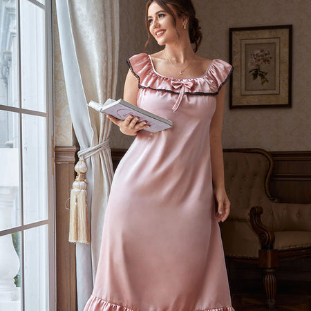 Pink Plus Size Ice Silk U-Neck Pajama Shorts Set Loungewear