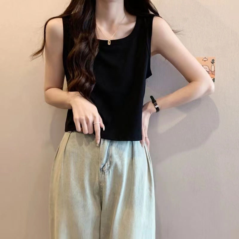 Women's Loose Fit Cotton Sleeveless Camisole Base Layer Top
