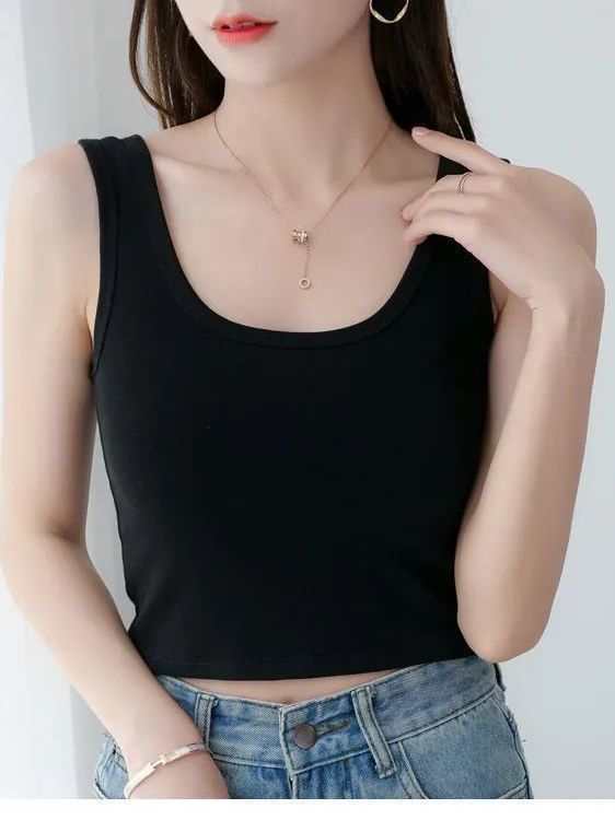 Women's Slim Fit Crop Camisole Vest Sleeveless Top