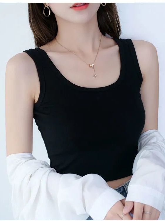 Women's Slim Fit Crop Camisole Vest Sleeveless Top