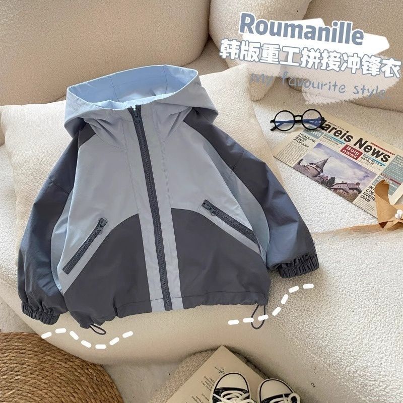 Kids Lightweight Motorcycle Jacket Spring Windbreaker Coat