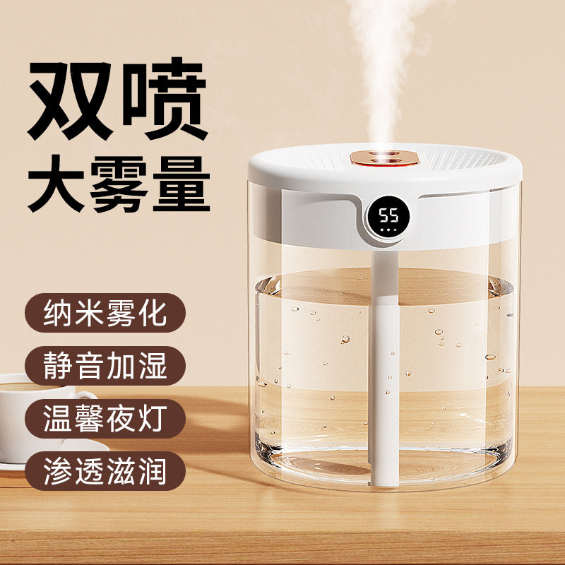 2L Dual Jet USB Humidifier with Night Light Digital Display Pro