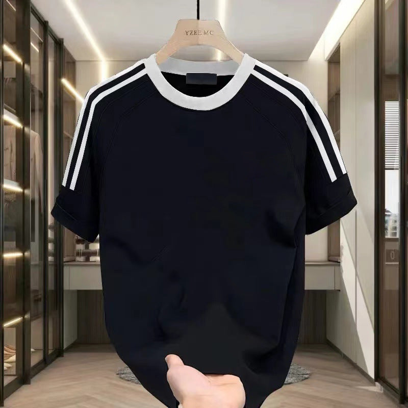 Men’s Retro Raglan Cotton Loose Fit Casual T-Shirt Summer Tee