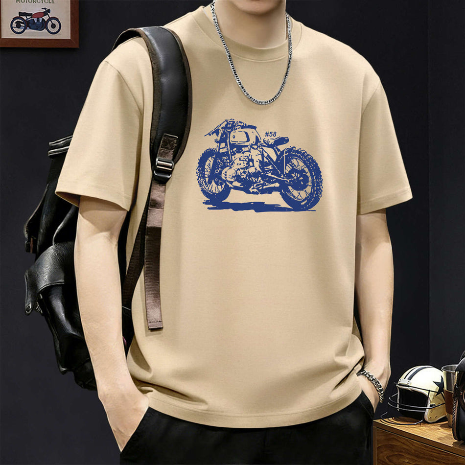 Men’s Heavyweight Cotton Loose Fit Retro Summer T-Shirt