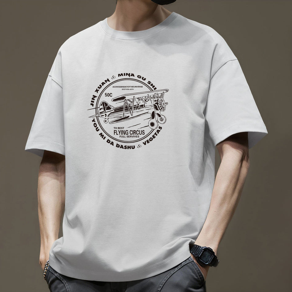 Men’s Heavy Cotton Loose Fit Crew Neck Summer T-Shirt
