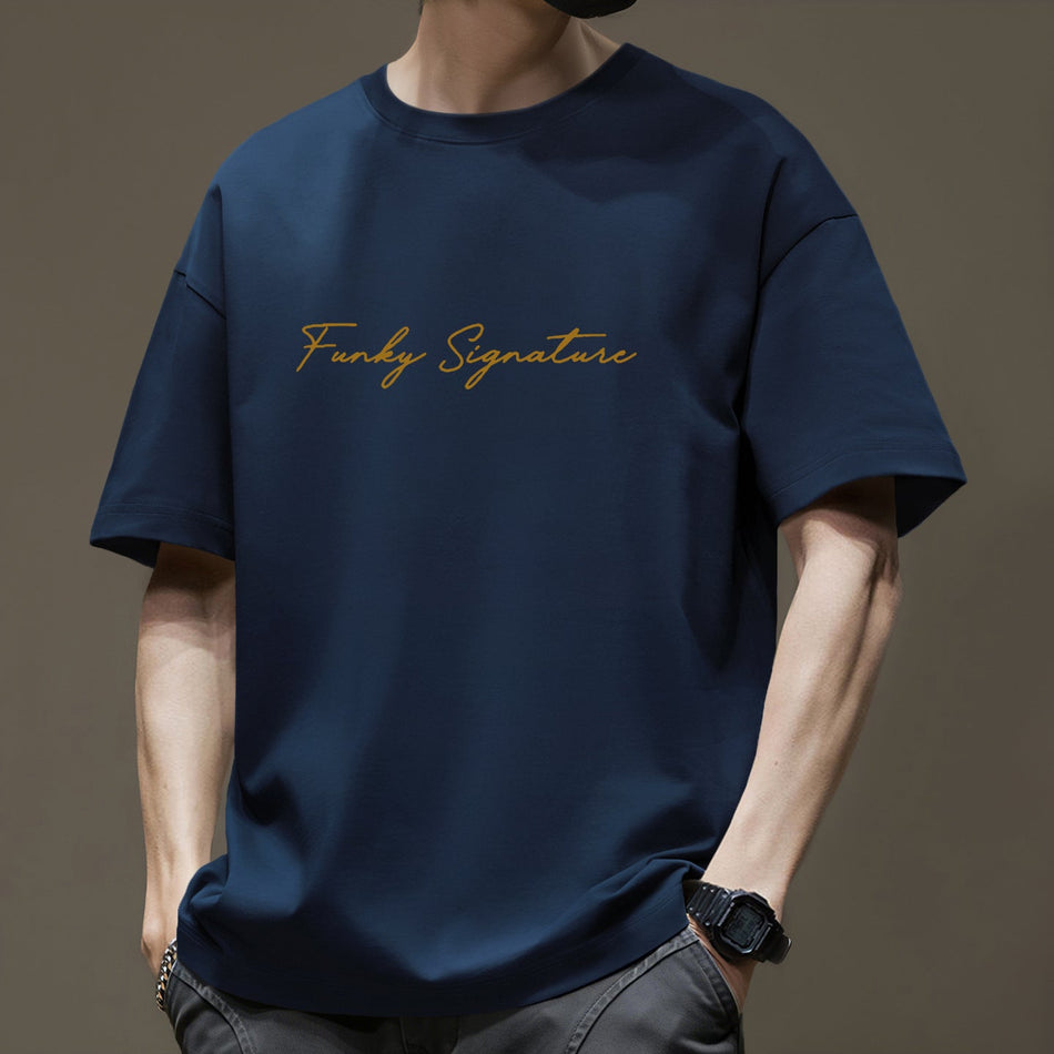 Men’s Cotton Loose Fit Printed Crew Neck Summer T-Shirt