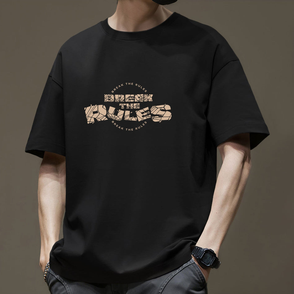 Men’s Heavy Cotton Loose Fit American High Street T-Shirt