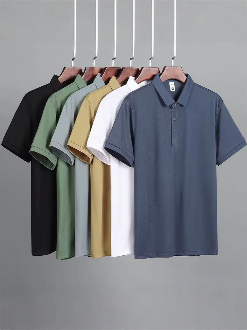 Men's Plus-Size Ice Silk Short-Sleeve Loungewear Suit – detail view
