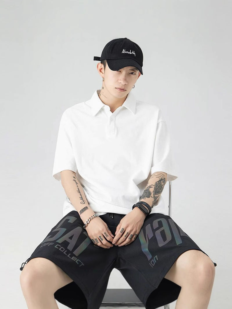 Men's Ice Silk Lapel Polo Shirt Business Casual Short Sleeve
