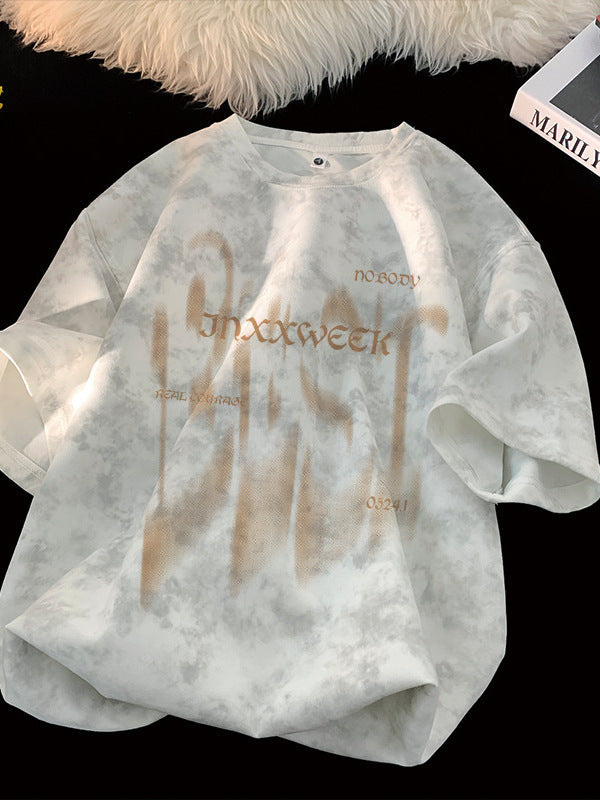 Men's Heavyweight Tie Dye Vintage Loose Fit Summer T-Shirt