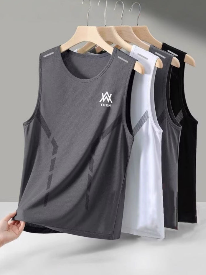 Men's Ice Silk Quick-Dry Mesh Sleeveless Sports Vest