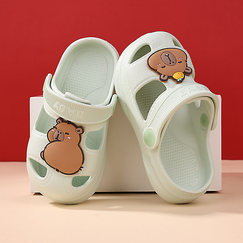Light Green Kids Cartoon EVA Clogs Non-Slip Summer Sandal Slippers