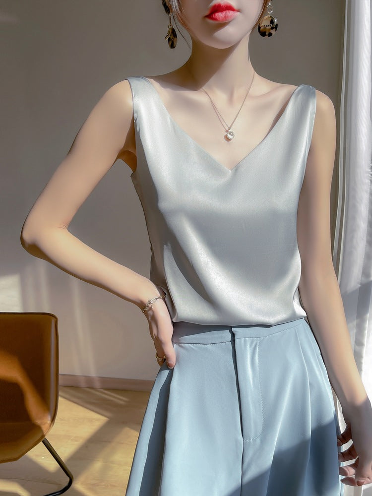 Backless Double Strap Camisole for Women in Soft Stretch Fit