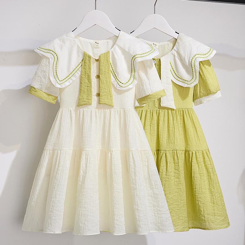 White Girls Princess A-Line Breathable Summer Dress Elegant Style