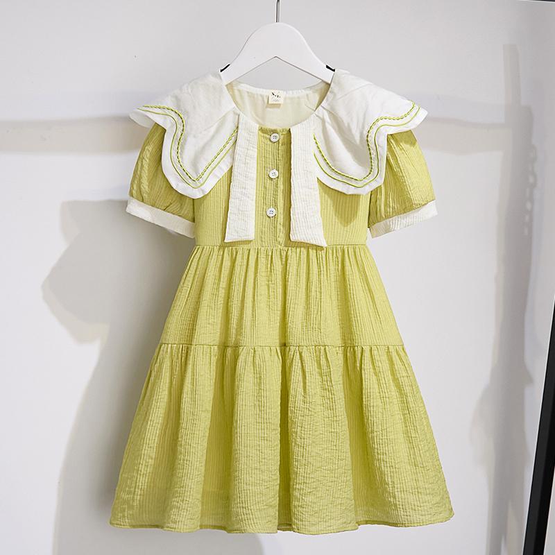 Girls Princess A-Line Breathable Summer Dress Elegant Style