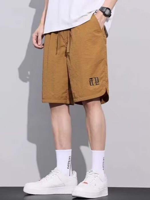 Men Lightweight Loose Fit Five-Point Shorts for Summer Comfort