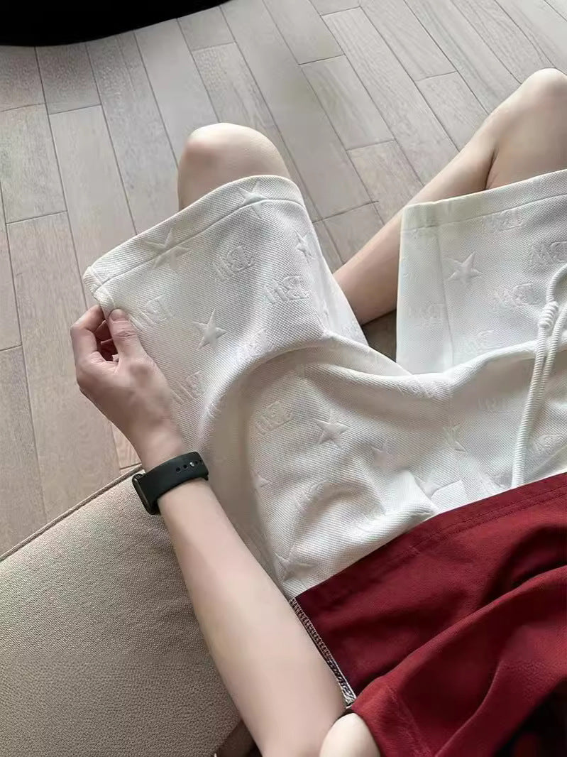 Men Printed Five-Point Sports Shorts in Relaxed Summer Fit