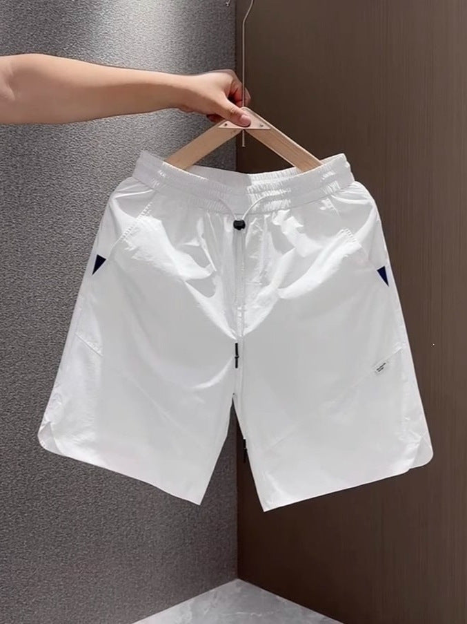 Solid Color Breathable Cropped Shorts Men Summer Casual European