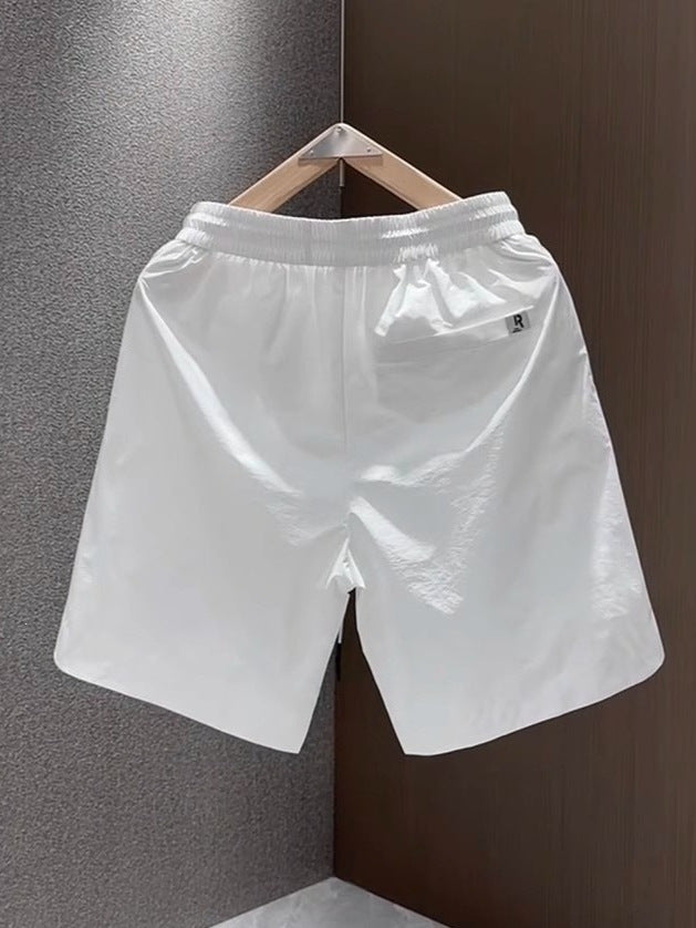 Solid Color Breathable Cropped Shorts Men Summer Casual European
