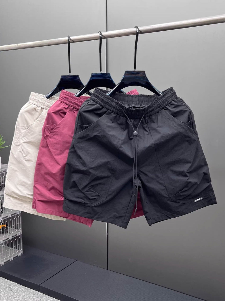 Quick-Dry Workwear Cargo Shorts Men Summer Loose Fit Multi-Pocket