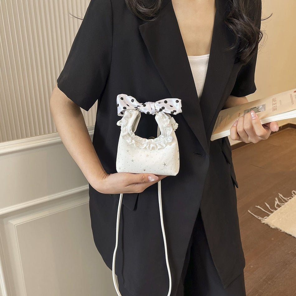 Girls Lace Dumpling Mini Crossbody Bag Sweet Style