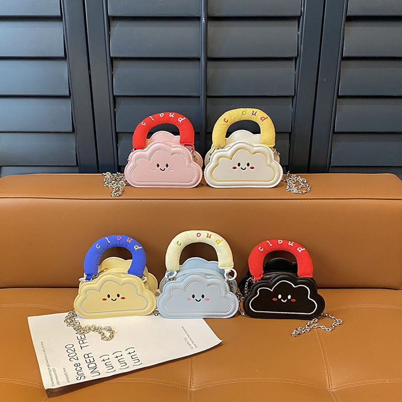 White Girls Cloud Crossbody Lipstick Handbag Cute PU Bag