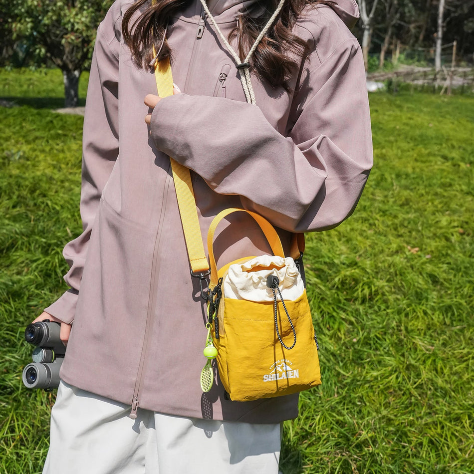 Color-Block Water Bottle Crossbody Shoulder Bag