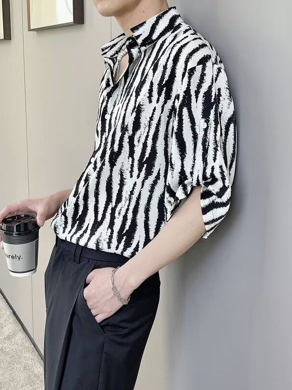 Youth Modal Ice Silk Short-Sleeve Summer Loungewear Set – texture detail