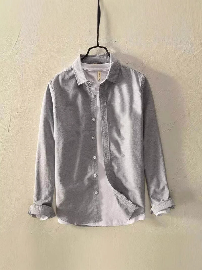 Men's Cotton Linen Long Sleeve Shirt Casual Loose Breathable