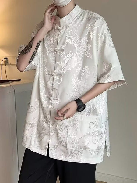 Youth Modal Ice Silk Short-Sleeve Summer Loungewear Set – back view
