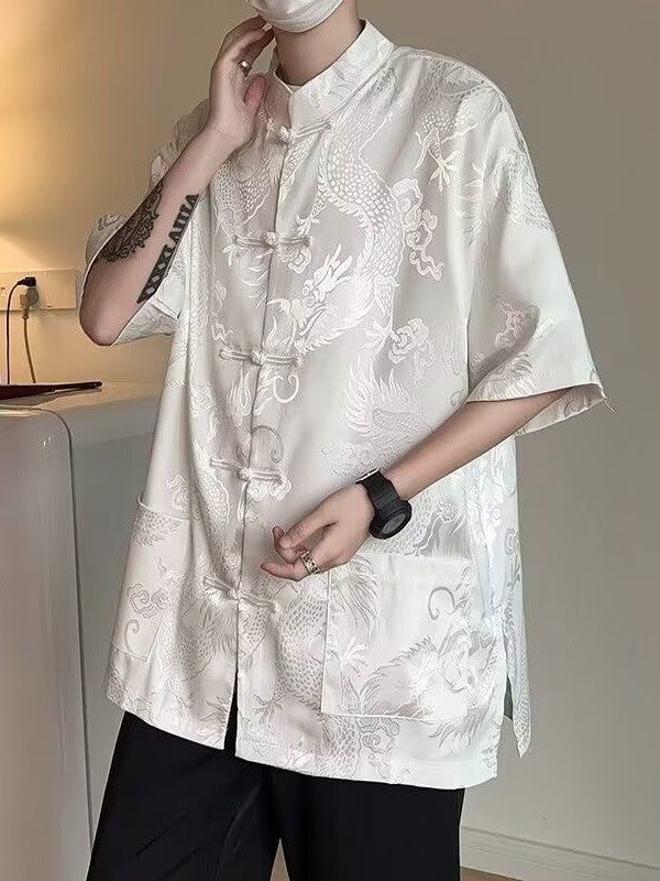 Youth Modal Ice Silk Short-Sleeve Summer Loungewear Set – back view