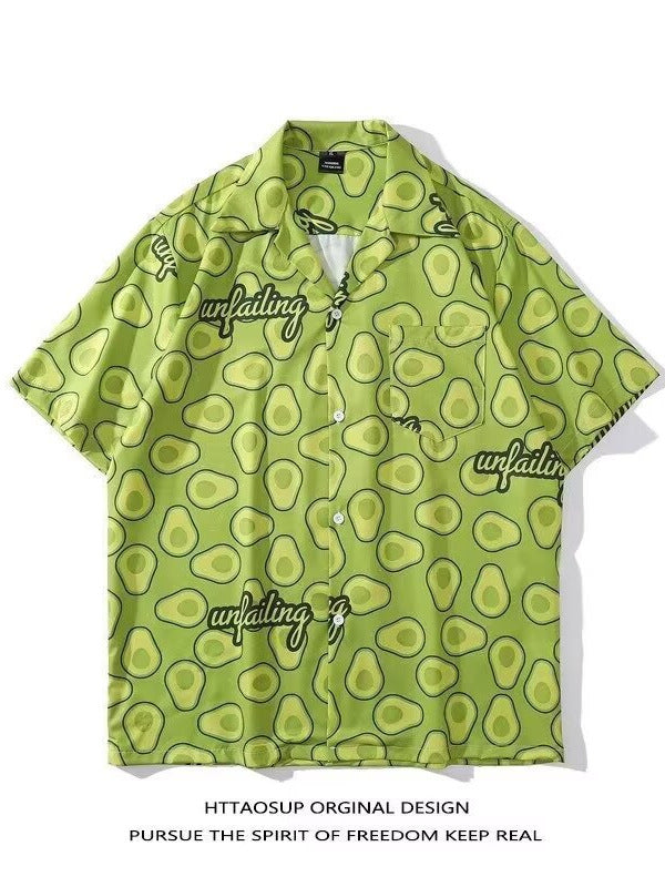 Youth Modal Ice Silk Short-Sleeve Summer Loungewear Suit – flat lay