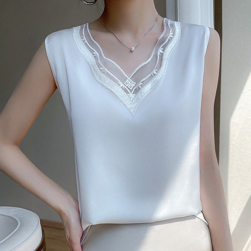 Ice Silk Slim Fit Sleeveless Camisole Women Long Layering Summer