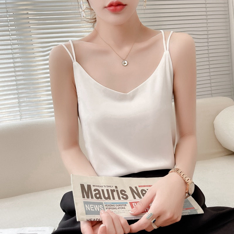 Elegant Backless Camisole Top for Women with Soft Stretch Fit