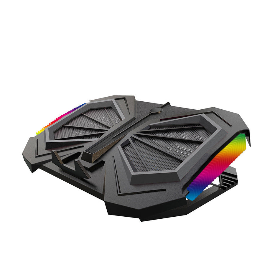 LuminaStream RGB Silent Large Fan Laptop Cooling Stand