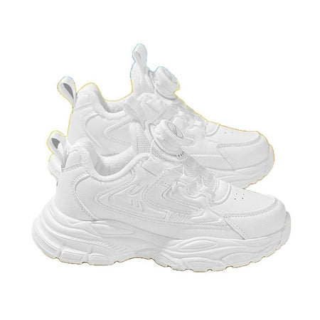 AuraStride Kids Premium Soft-Soled White Sneakers