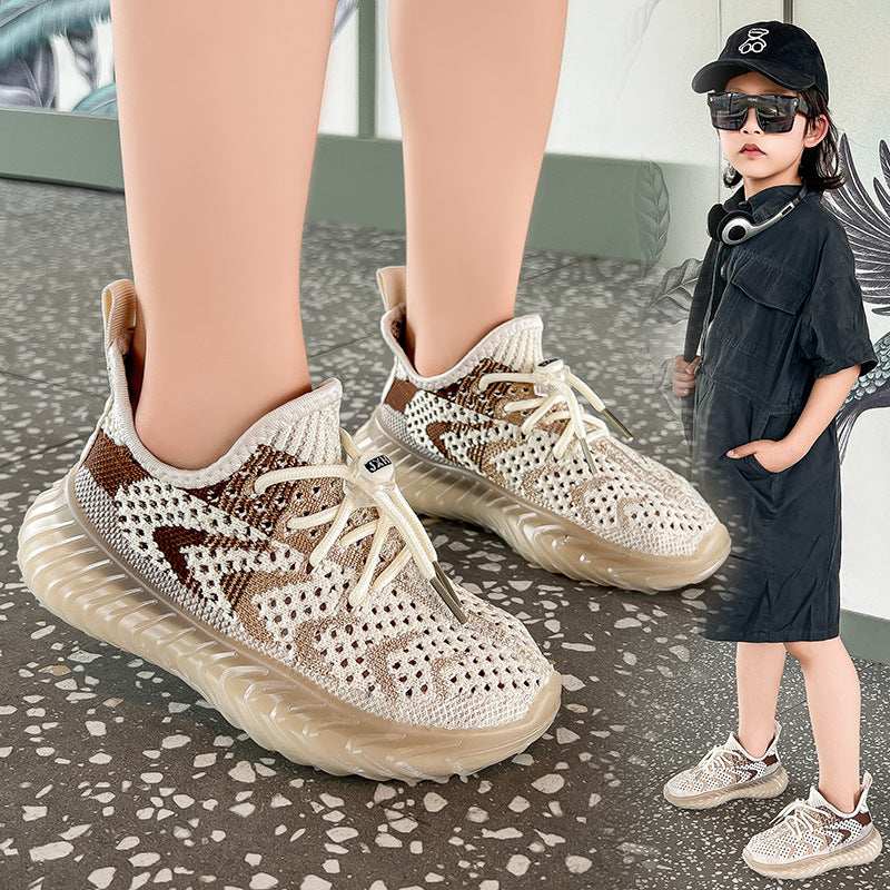 StratoKnit Kids Premium Woven Running Sneakers