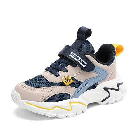 Deep Blue AeroMesh Kids Premium Soft-Soled Running Sneakers