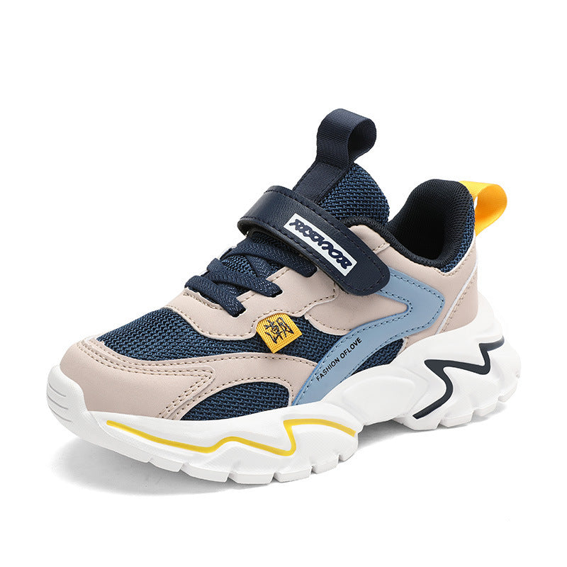 Deep Blue AeroMesh Kids Premium Soft-Soled Running Sneakers