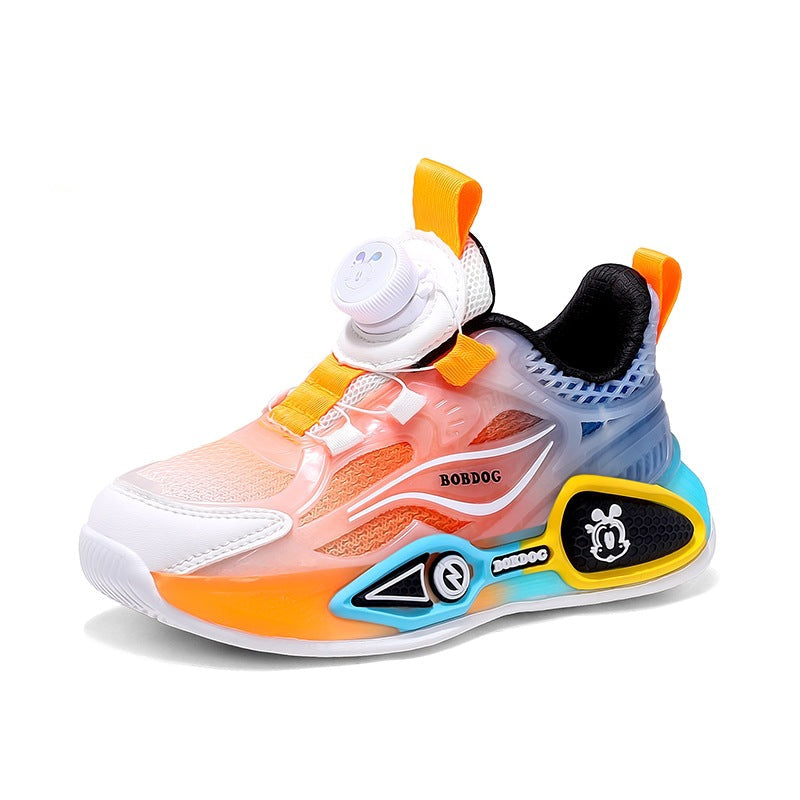Orange Babdou Kids Premium Luminous Breathable Sneakers