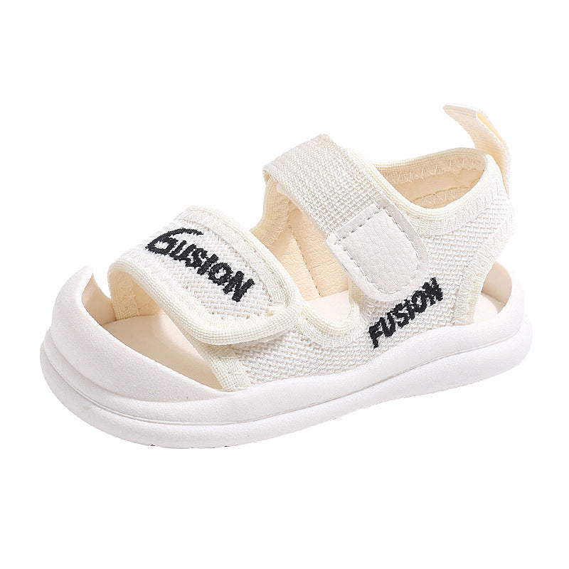 Black Premium Closed-Toe Summer Baby Sandals for Toddlers