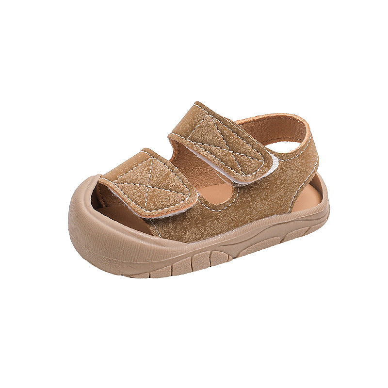 Khaki Premium Anti-Collision Baby Sandals for Toddlers